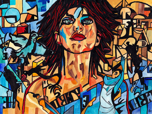 Update Jean  D `arc di Vera Boldt, Pittura in vendita su Singulart