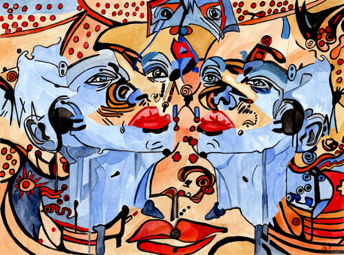 Tri Angel by Vera Boldt, Painting for Sale on Singulart