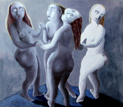 Danse au clair de lune di Jean-Yves Benzi, Pittura in vendita su Singulart