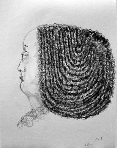 coiffure folklorique à Valencia di Jean-Yves Benzi, Disegno in vendita su Singulart