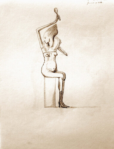 la toilette by Jean-Yves Benzi, Drawing for Sale on Singulart