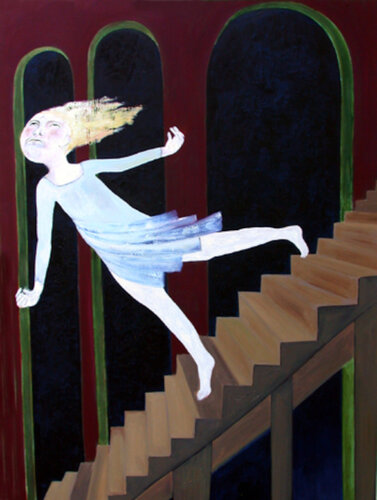 Femme à l'escalier n°2 by Jean-Yves Benzi, Painting for Sale on Singulart