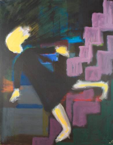 Femme à l'escalier n°3 di Jean-Yves Benzi, Pittura in vendita su Singulart