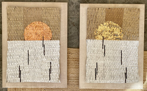 Algarve Sun Set & Rise | set of two paintings par Karin Barnhoorn, Peinture en vente sur Singulart