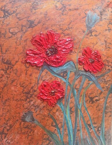 Three Poppies von Alison Forsberg, Malerei kaufen auf Singulart