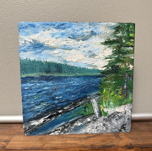 Shunda Lake Shore von Alison Forsberg, Malerei kaufen auf Singulart