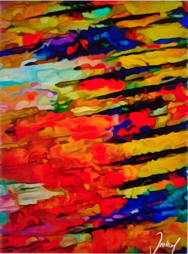 Farbenmeer van Roman Imhof, Schilderij te koop op Singulart