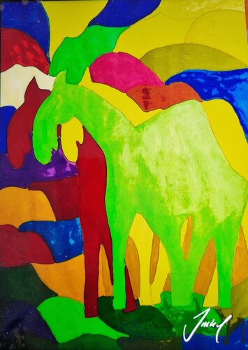 Kamele by Roman Imhof, Painting for Sale on Singulart