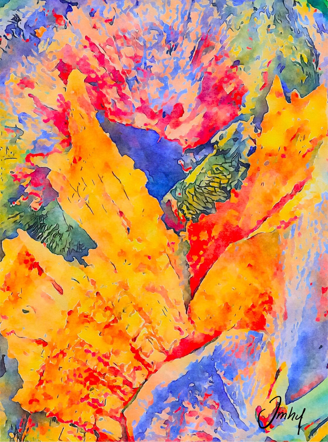 Vulcano Roman Imhof Origineel schilderij te koop