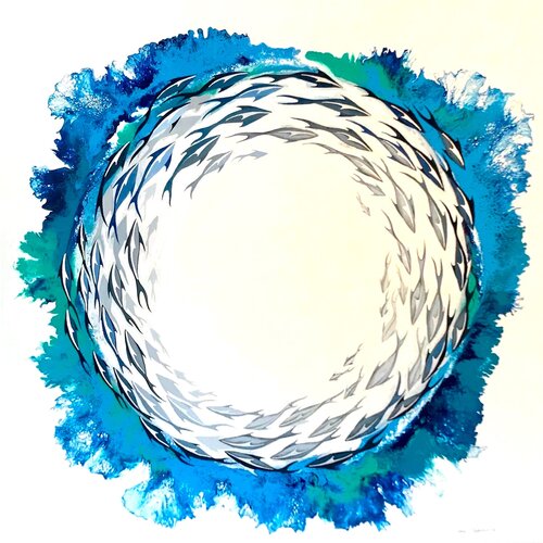 Hypnotized worshippers di Elena Myasnikova, Pittura in vendita su Singulart