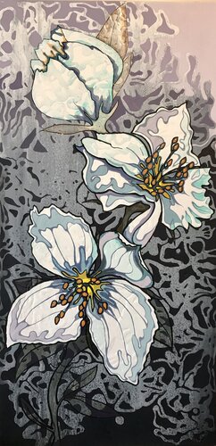 Night blooming jasmine von Elena Myasnikova, Malerei kaufen auf Singulart