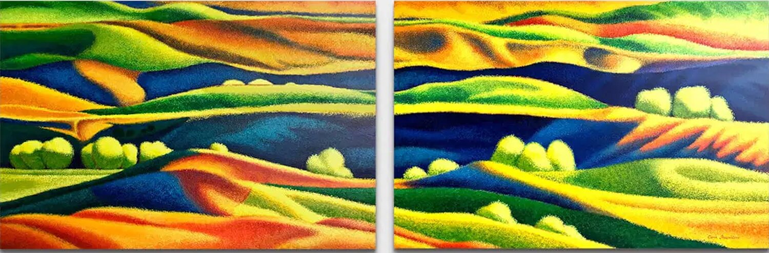 Rolling Hills (diptych) Elena Myasnikova