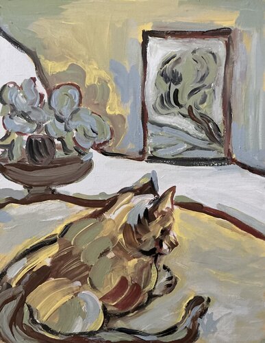 Little cat. di Victoria General, Pittura in vendita su Singulart