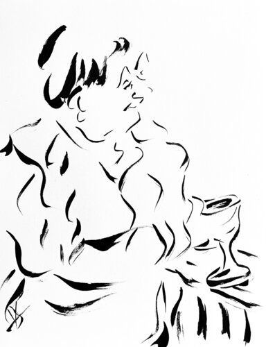 Midge at the pub. by Victoria General, Painting for Sale on Singulart