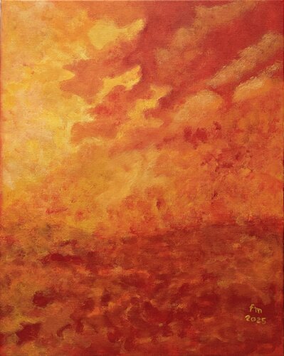 "Orizzonte in Fiamme" 2025 par Francesco Mescia, Peinture en vente sur Singulart