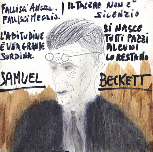 Samuel Beckett by sergio carlacchiani, Painting for Sale on Singulart