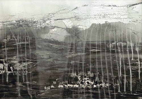 Paesaggio alpino invaso dalla guerra by sergio carlacchiani, Painting for Sale on Singulart