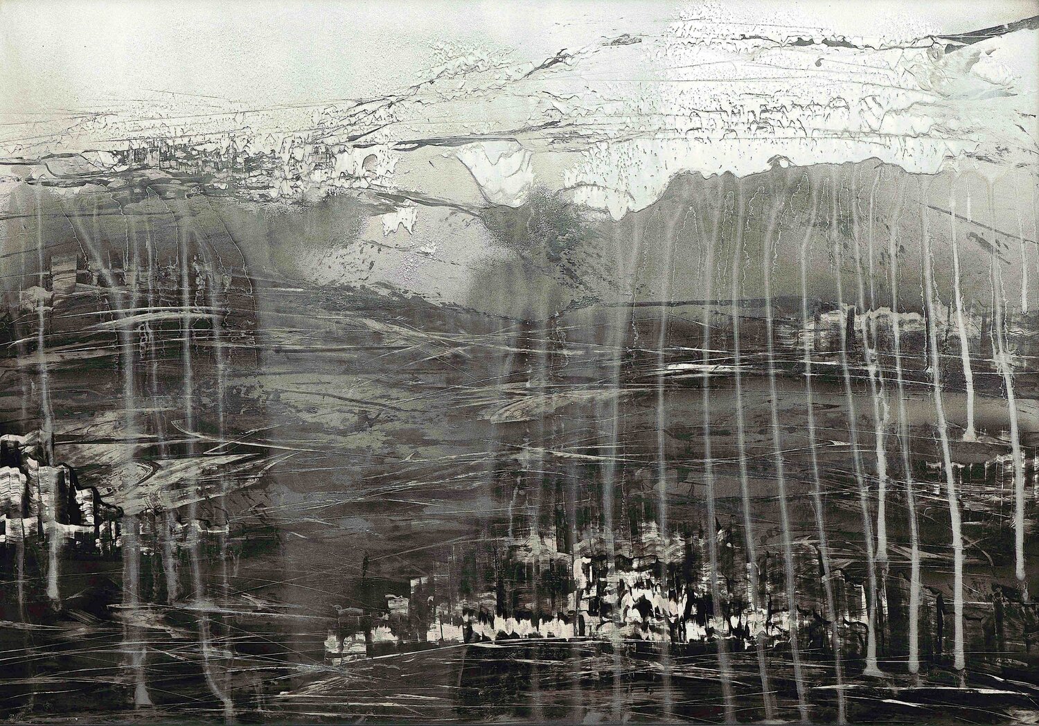 Paesaggio alpino invaso dalla guerra sergio carlacchiani Originalgemälde zu verkaufen