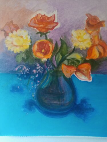 Vaso di fiori di Monica Cecchini, Pittura in vendita su Singulart