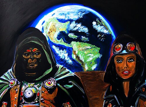 Avantare auf dem Weg zur Erde de Hans-Gerd Wolfgarten, Pintura a la venta en Singulart