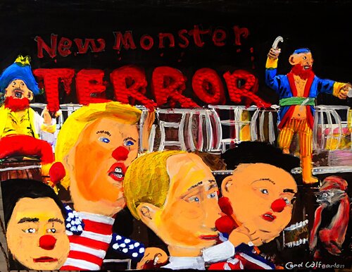 New monsters for the haunted house von Hans-Gerd Wolfgarten, Malerei kaufen auf Singulart