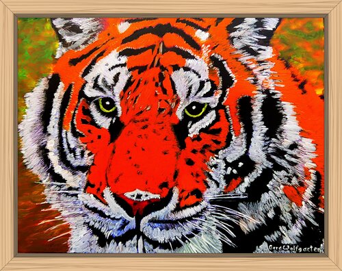 Eye of the tiger di Hans-Gerd Wolfgarten, Pittura in vendita su Singulart