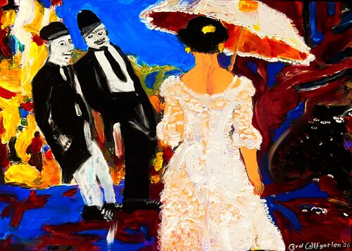 Lustige Bewunderer by Hans-Gerd Wolfgarten, Painting for Sale on Singulart