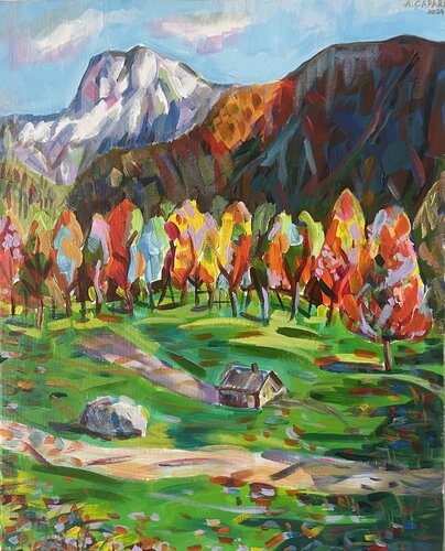Fall in Northern Europe di Alban Capari, Pittura in vendita su Singulart