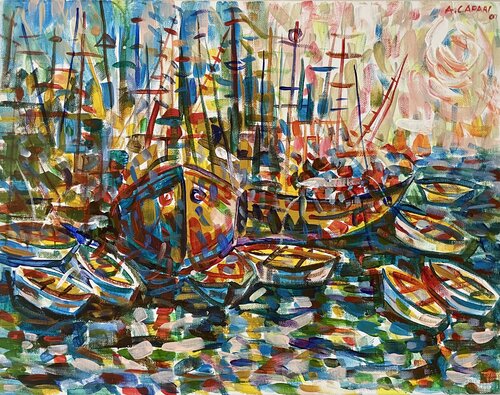 The lake di Alban Capari, Pittura in vendita su Singulart