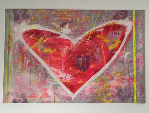 Neon heart von Nastazia Dariva, Malerei kaufen auf Singulart
