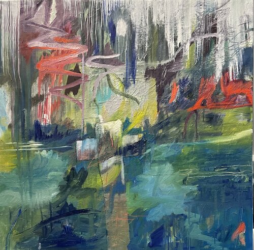 Davor - Dahinter von Monika Kochs, Malerei kaufen auf Singulart