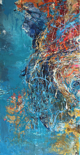BETWEEN from the collection "Seven Nights, One Silence" van Majka Dombrowicz, Schilderij te koop op Singulart