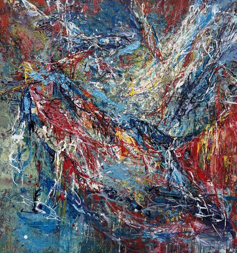 A BLAZE OF COLORS by Majka Dombrowicz, Painting for Sale on Singulart