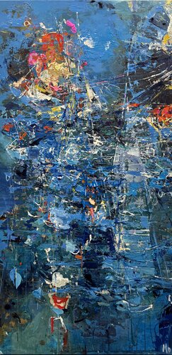 The blue spirit of freedom by Majka Dombrowicz, Painting for Sale on Singulart
