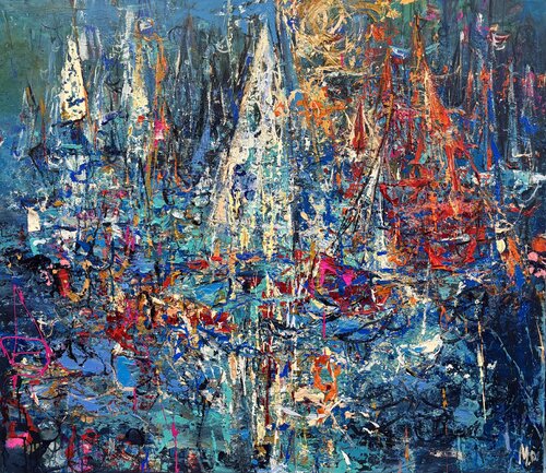 Alacant. Dancing with the dawn by Majka Dombrowicz, Painting for Sale on Singulart