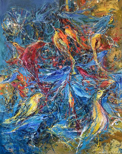 Birds of Emotion by Majka Dombrowicz, Painting for Sale on Singulart