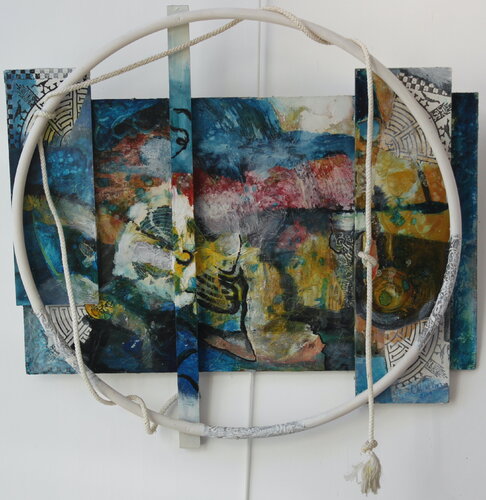 Labyrinthe et cercle von Pascale Hulin, Malerei kaufen auf Singulart