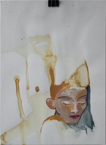 Rêve reposant/ Dormeuse 1 by Pascale Hulin, Painting for Sale on Singulart