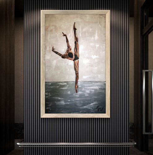 Ballet Dance Dancer Expression Movement-Ballance of Strength par Ruta Mon, Peinture en vente sur Singulart