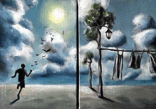 Anchored, Yet Free di Saachi, Pittura in vendita su Singulart