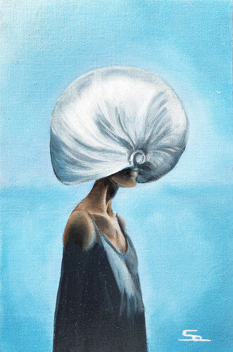 Seashell Woman de Saachi, Pintura a la venta en Singulart