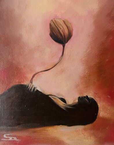 Crimson Life Pregnant Women de Saachi, Pintura a la venta en Singulart