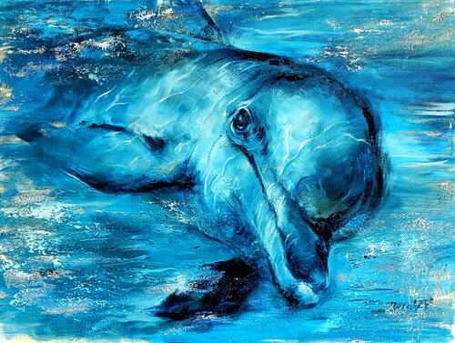 Dolphin di Eleonora Taranova, Pittura in vendita su Singulart