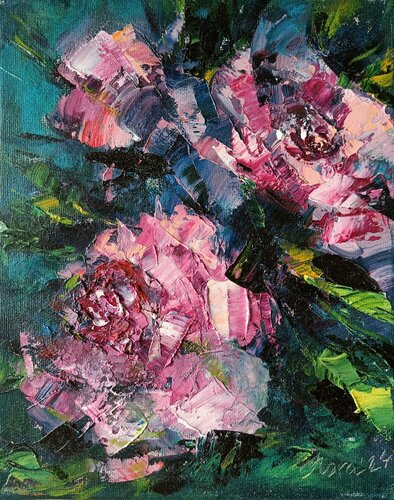 Pink Roses di Eleonora Taranova, Pittura in vendita su Singulart