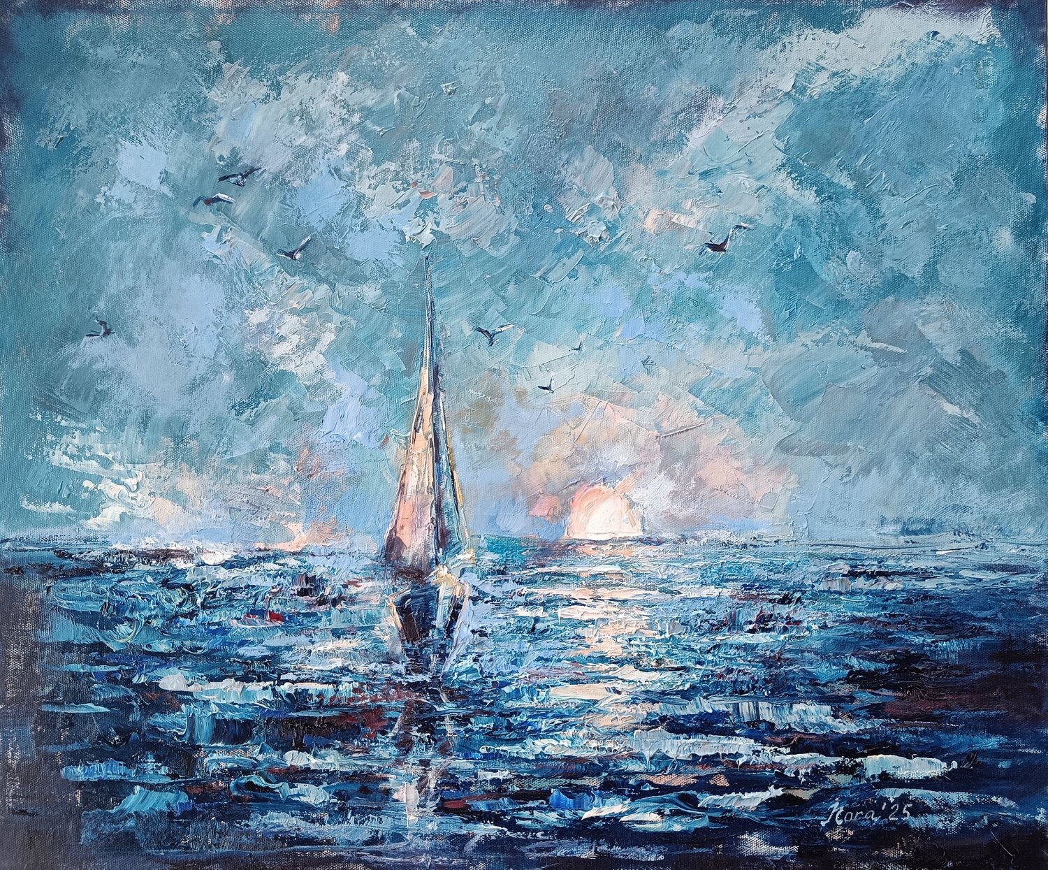 Seascape with a Boat Eleonora Taranova