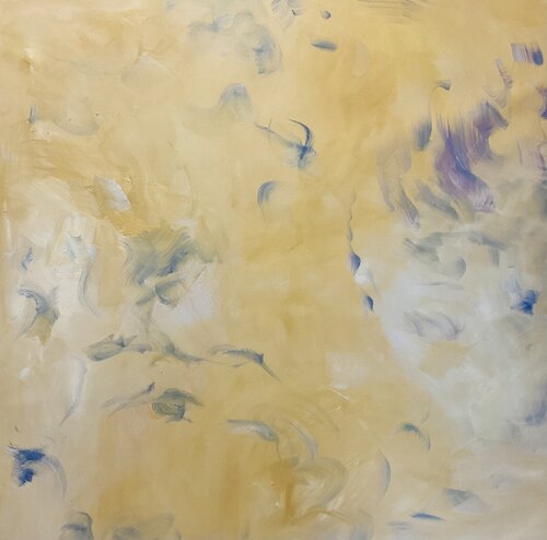 Abstract Painting in Yellow: Summer Breeze di Irene Watson, Pittura in vendita su Singulart