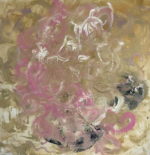 Rubellum, Abstract Oil Painting Suggestive of the Energy of Hydrangea by Irene Watson, Painting for Sale on Singulart