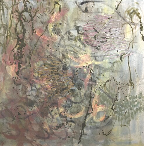 The Monkey Puzzle Floods the Garden with scoops of Green by Irene Watson, Painting for Sale on Singulart