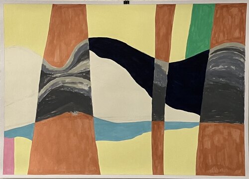 Vulkanische Landschaft von Barbara Krijanovsky, Malerei kaufen auf Singulart