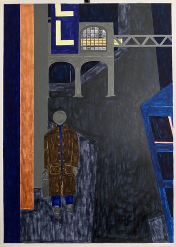 Heimweg (Noir 1) von Barbara Krijanovsky, Malerei kaufen auf Singulart